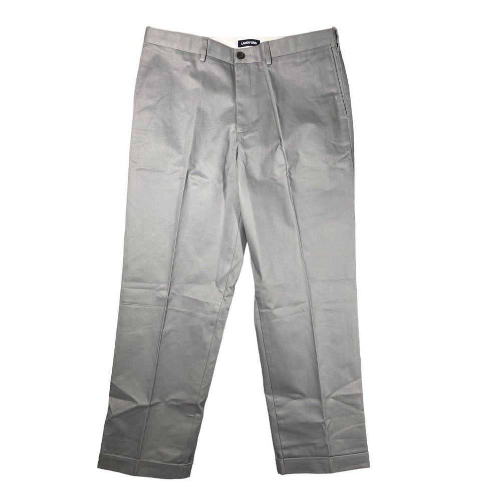 Lands' End Men's Comfort Waist No‎ Iron Chino Pants Traditional Fit Size 35x30